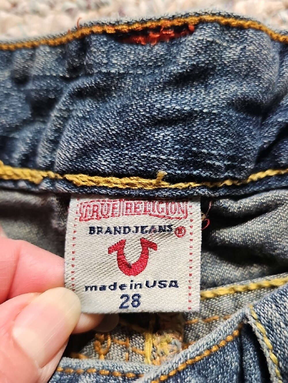 True Religion Women’s Bootcut Jeans in Dark Blue Wash.  28 Waist - Picture 7 of 7